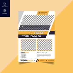 Elegant Real Estate Flyer Home for Sale for Modern Home Interior Design Editable Vector Template