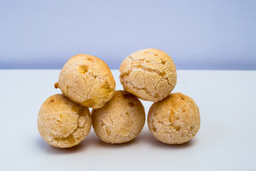 Fototapeta premium Brazilian snack cheese bread on with background