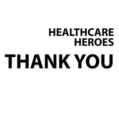 Thank You NHS,l! handwritten lettering on a white background. Protection campaign or measure from coronavirus, COVID-19. Quote text, hash tag or hashtag. Coronavirus, COVID 19 protection logo. Vector	