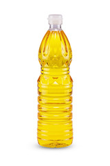 Vegetable oil bottle isolated