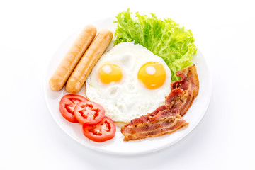 Egg pan with sausage