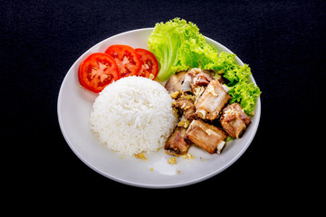 Fried pork with rice
