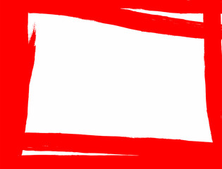 Obraz premium Rough background with frame drawn with a brush. Grunge, watercolor, paint, sketch. Vector illustration.