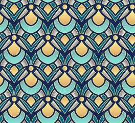 Turquoise pattern, decorative, abstract, oriental style. Suitable for curtains, wallpaper, fabric, tile, wrapping paper.