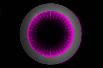 Empty background scene. rays of searchlights, neon blue and purple  light, highlights and lights. Night view of the scene. Dark background with spotlights.