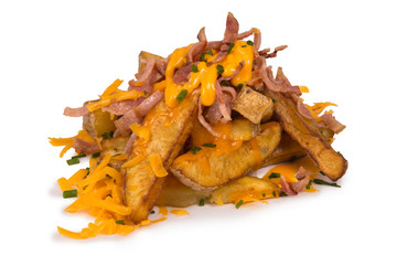 French fries with bacon