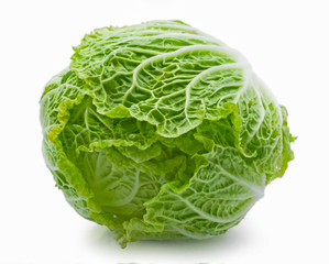 Fototapeta premium Fresh chinese cabbage isolated on white background