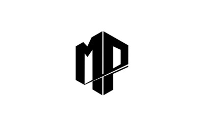 MP cube logotype. Monogram for business