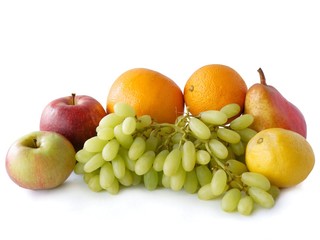Naklejka na ściany i meble various multicolor tasty fruits close up