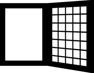 Monochrome Open window frame