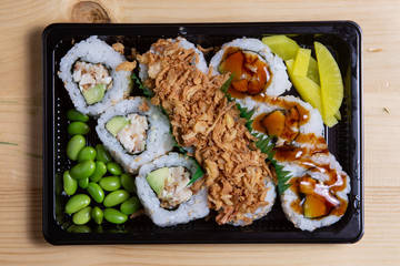 California roll Sushi with Chicken