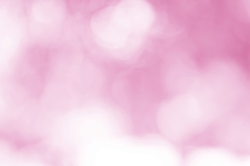 Sparkling bright pink and white bokeh background blurred in spring