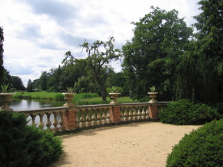 Balustrade am See am Schloss und im Schlossgarten Wiesenburg