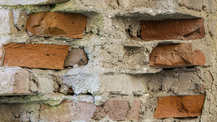 The texture of the old brick wall. Georgia is a country. Kutaisi city