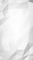 White abstract background. Lowpoly backdrop. Crumpled paper. 3D illustration