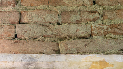 The texture of the old brick wall. Georgia is a country. Kutaisi city