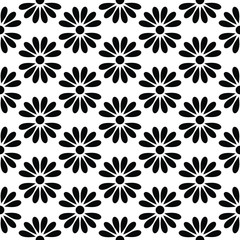 Simple geometric floral design