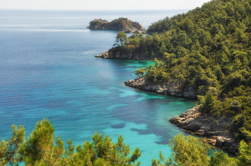 Naklejka premium Beautiful Greek island of Thassos: one of the most popular tourist destinations in Greece.