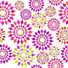 Seamless colorful mixed floral design