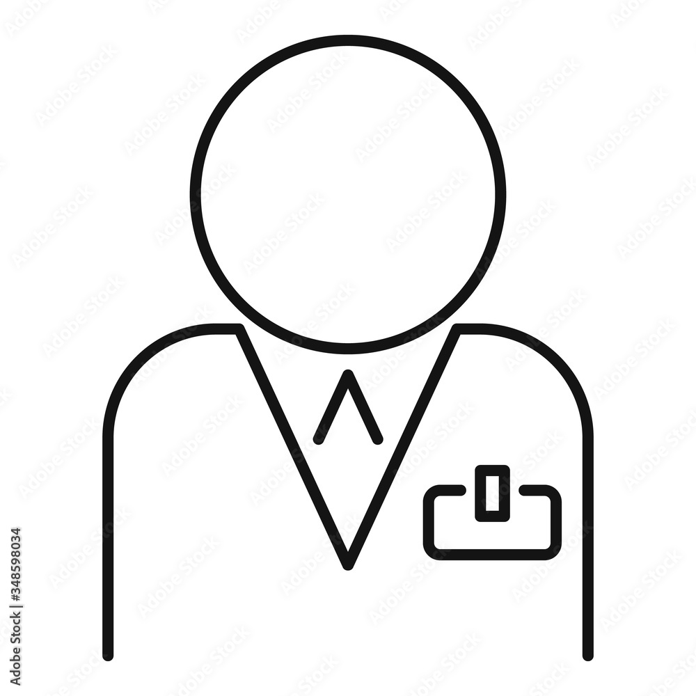 Poster professional manager icon. outline professional manager vector icon for web design isolated on white