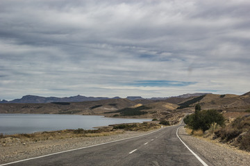 desert road in the patagonia