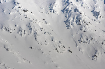 winter ski trip in the mountains of the circumpolar Urals. Ural winter mountains