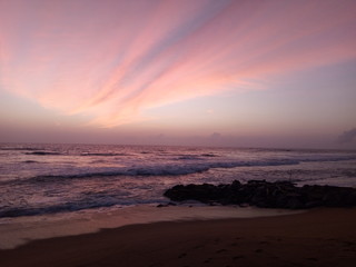Fototapeta premium sunset over the beach