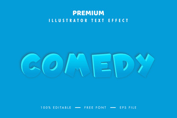 Comedy 3d Text Effect and Editable Text Style. 