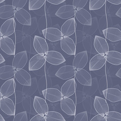 Vector silver tones abstract floral background texture