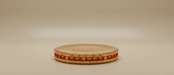luxury product display. Blank podium for product. 3d rendering.