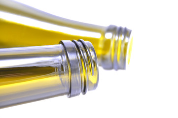 Bottle neck on a white background close up