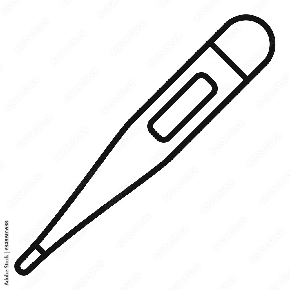 Poster electronic thermometer icon. outline electronic thermometer vector icon for web design isolated on w