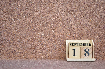 September 18, Empty gravel background.	
