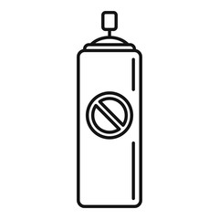 Protect zika spray icon. Outline protect zika spray vector icon for web design isolated on white background