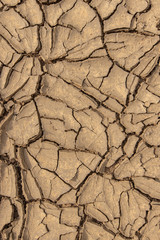 The drought causes the soil to break.