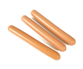 fresh sausage isolated on white background