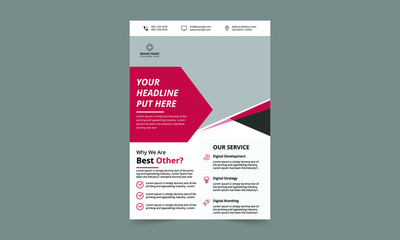 Corporate business flyer design template 