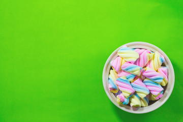 Marshmallow green background