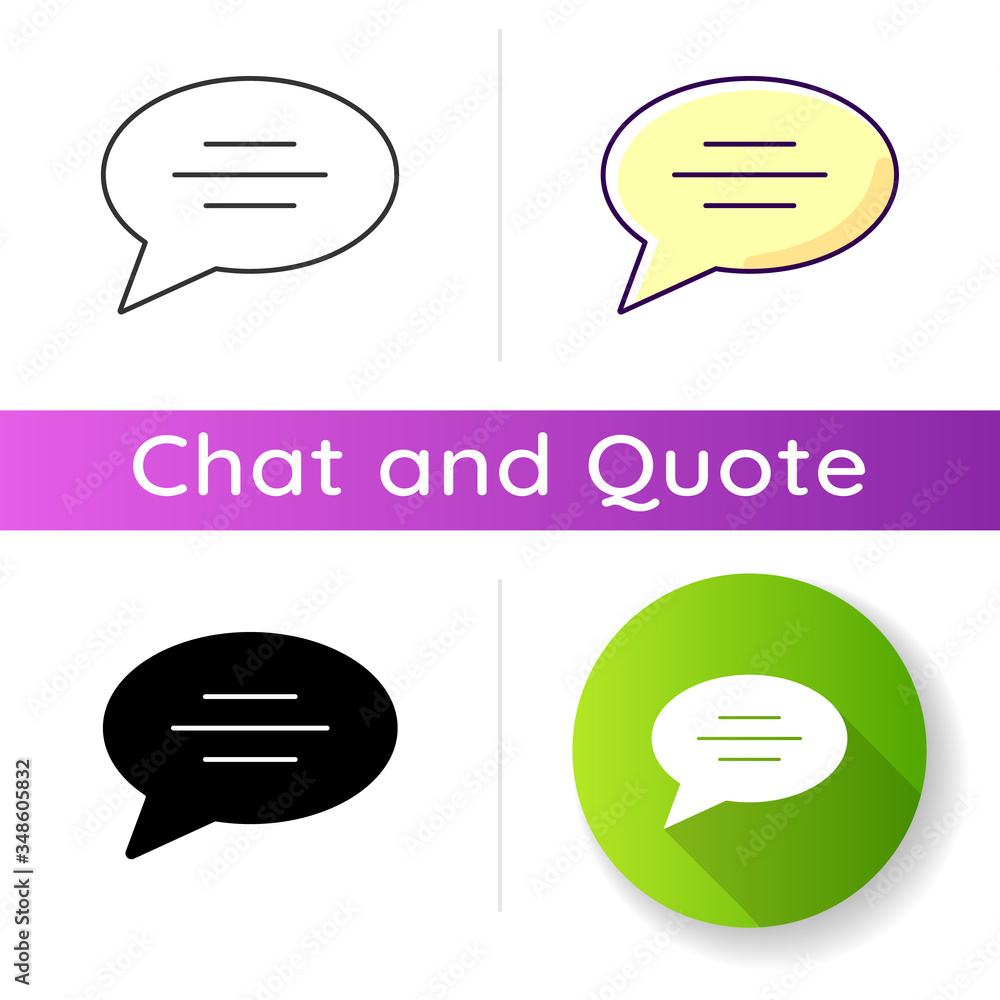 Poster chat bubble icon. empty speech cloud. blank dialogue balloon with text space. comment box with copys