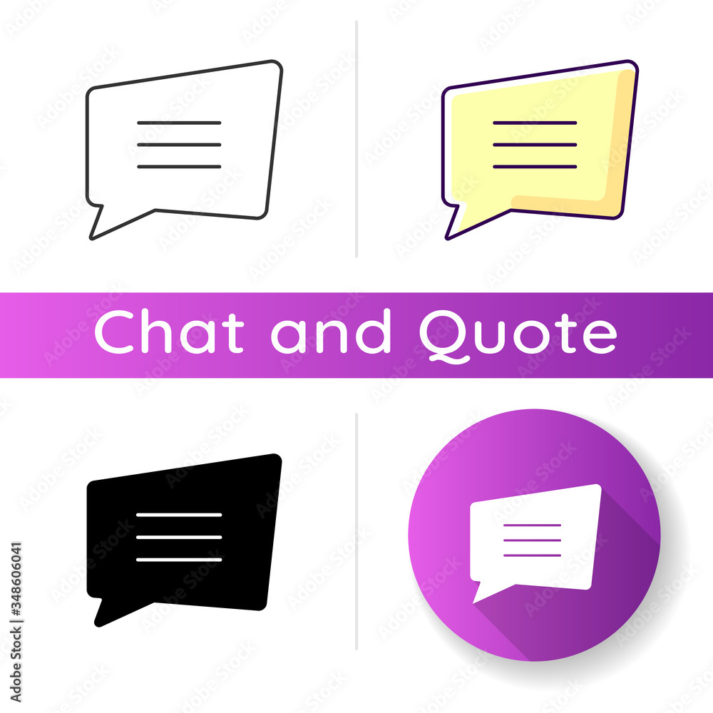 Poster comment box icon. empty chat cloud. notification box. blank information note with text space. speech