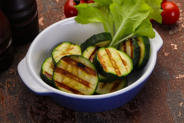 Vegan cuisine - grilled zucchini
