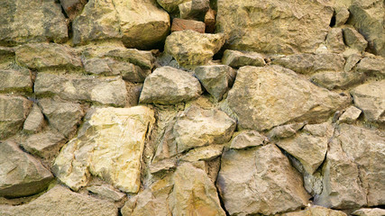 The texture of the old stone wall. Georgia country. Kutaisi city