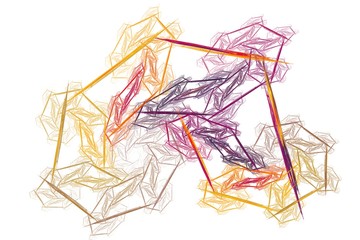 Obraz premium Random abstract shapes fractal pattern. Abstract background, fractal lines and shapes theme. Suitable for wallpapers and posters, web, cards, etc.