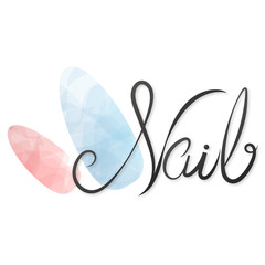Nails studio care manicure and painting symbol for business