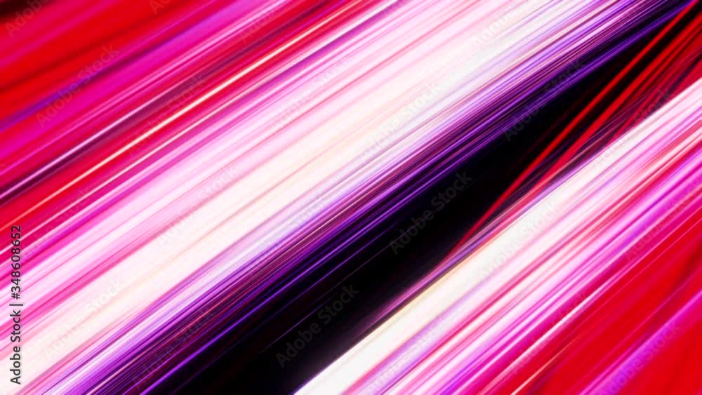 Aufkleber abstract diagonal neon light rays changing color on black background, seamless loop. animation. brig