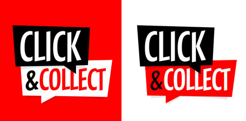 Click and collect on speech bubble