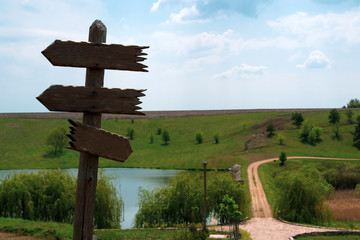 A tree pointer against the sky