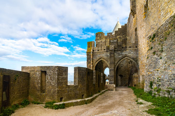 Obraz premium Fortified medieval city of Carcassonne in France.