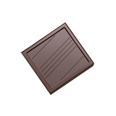 portion of chocolate on white background