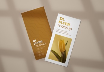 Realistic DL Flyer Mockup